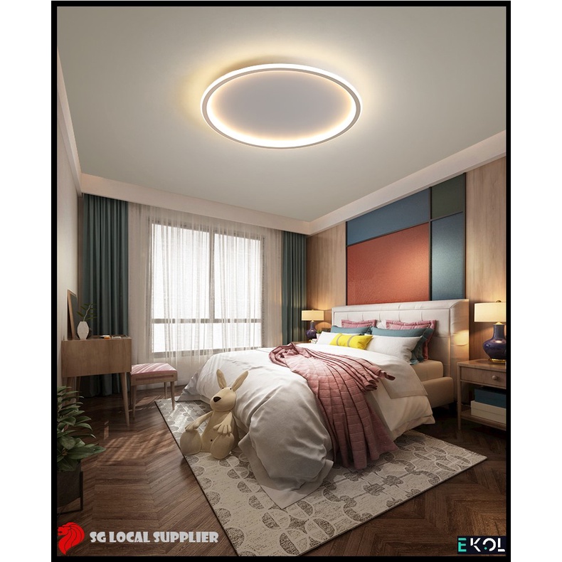 EKOL Designer Ultra Thin LED Ceiling Light with Remote Control ♥ Northern European Style ♥ A Brand New Feels On Lights ♥